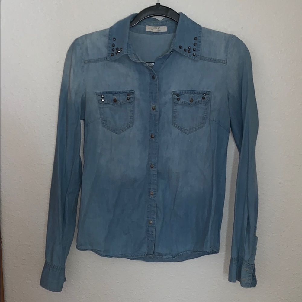 Long Sleeve Jean Button Up